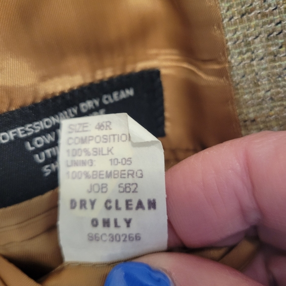 NWT Jos A Bank 100% Silk Suit Jacket Sz 46R - Picture 7 of 10